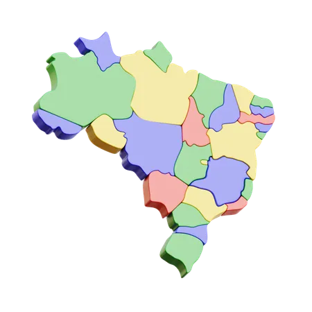 Mapa de brasil  3D Icon