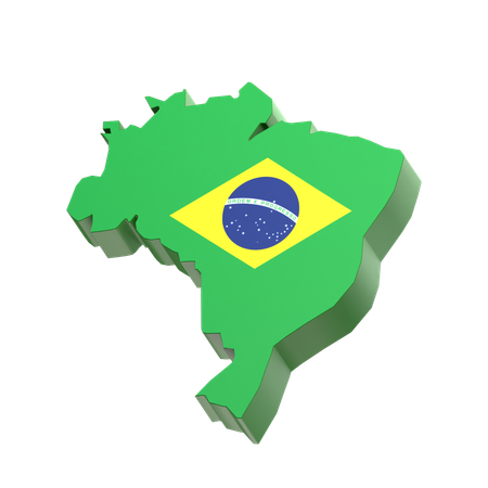 Mapa do brasil  3D Icon