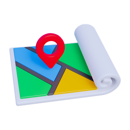 Mapa da cidade  3D Icon