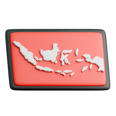 Mapa da Indonésia  3D Icon