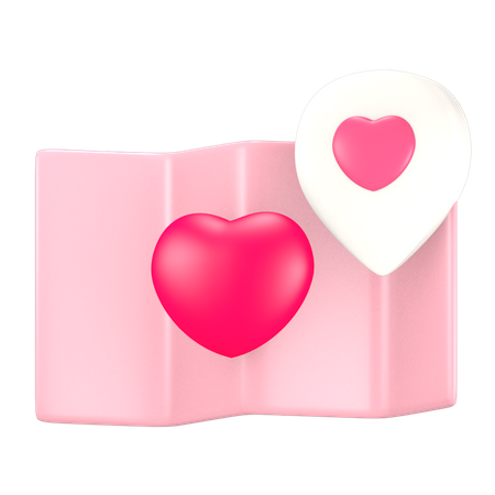 Mapa de amor  3D Icon