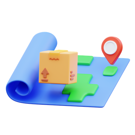 Mapa de entrega  3D Icon