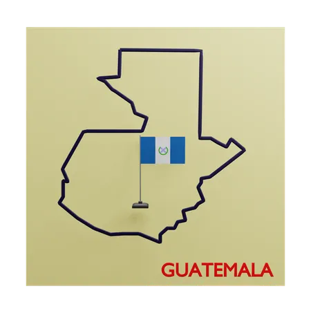 Mapa de guatemala  3D Icon