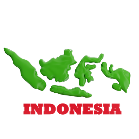 Mapa de indonesia  3D Icon