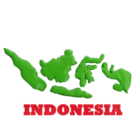 Mapa de indonesia  3D Icon