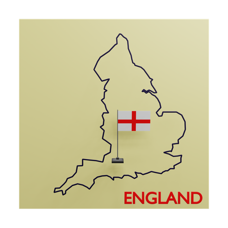 Mapa de inglaterra  3D Icon