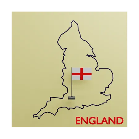 Mapa de inglaterra  3D Icon