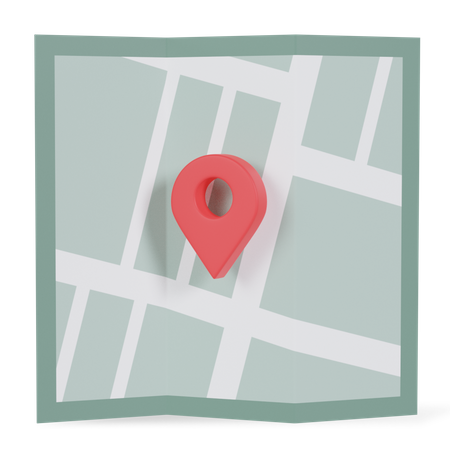 Mapa de localização  3D Illustration