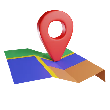 A Ilustracao 3 D Do Mapa De Localizacao Contem Arquivos PNG BLEND E OBJ 3D Icon