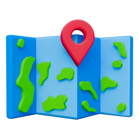 Mapa de localização  3D Icon