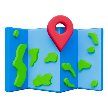 Mapa de localização  3D Icon