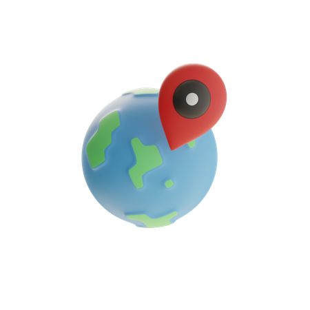 Mapa de localização de entrega globo  3D Icon
