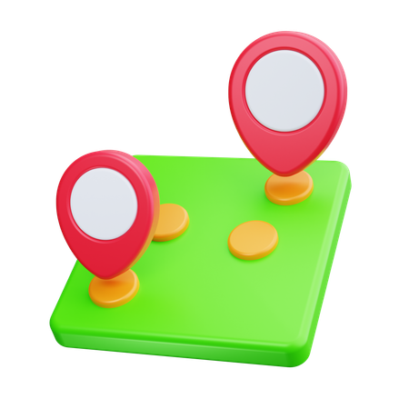 Mapa de ruta  3D Icon