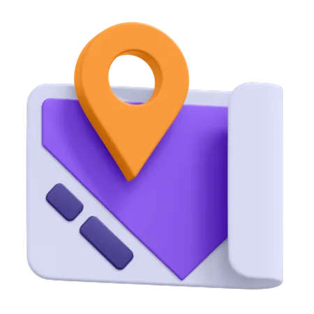 Mapa de localización  3D Icon