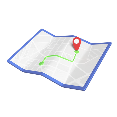 Mapa de viagem  3D Icon