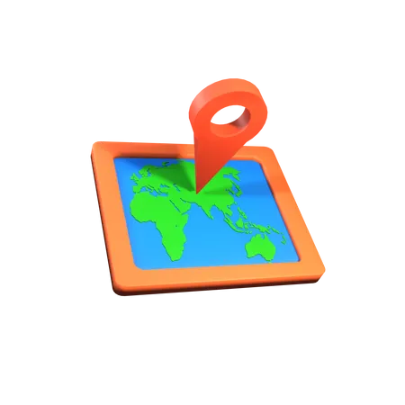 Mapa de viagem  3D Icon