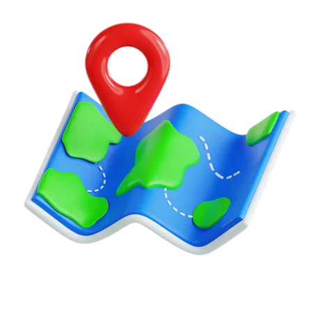 Mapa de viaje  3D Icon