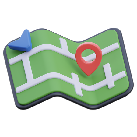 Mapa de viaje  3D Icon