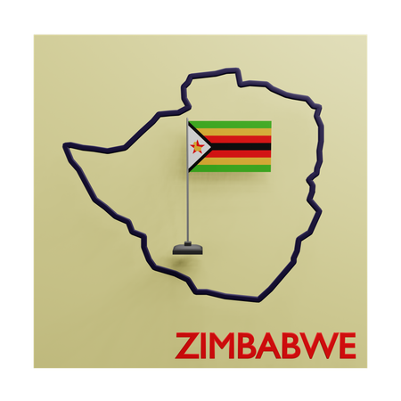 Zimbabwe p  3D Icon