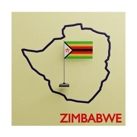 Zimbabwe p  3D Icon