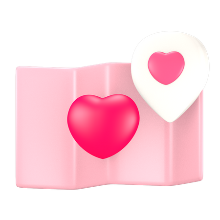 Mapa do amor  3D Icon