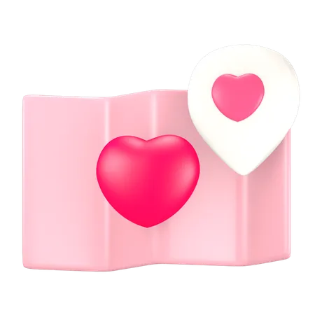 Mapa do amor  3D Icon