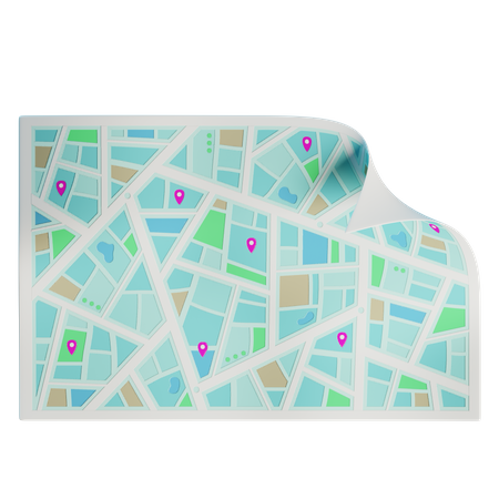 Mapa do jogo  3D Illustration