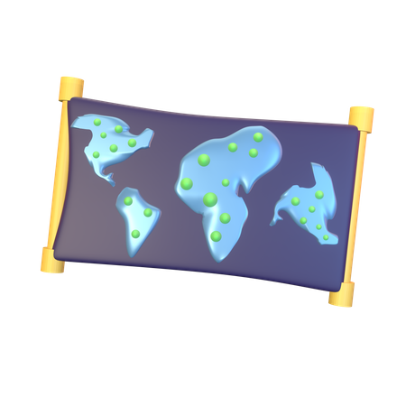 Mapa do mundo do jogo  3D Icon