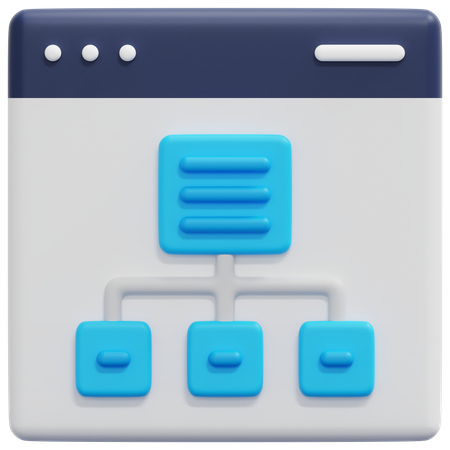 Mapa do site  3D Icon