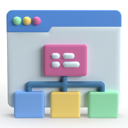 Mapa do site  3D Icon