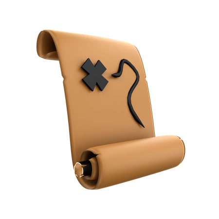 Mapa do tesouro  3D Icon