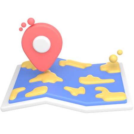 Mapa dobrável  3D Icon