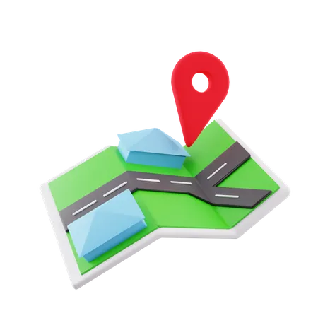 Entrega de mapas  3D Icon