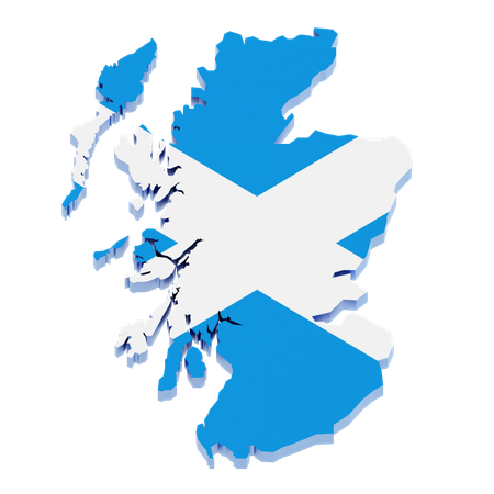 Mapa de Escocia  3D Icon