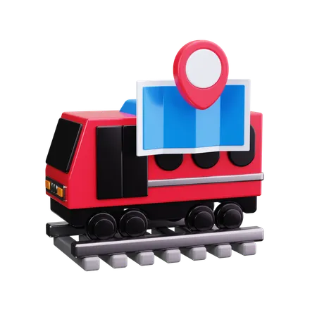 Mapa ferroviário  3D Icon