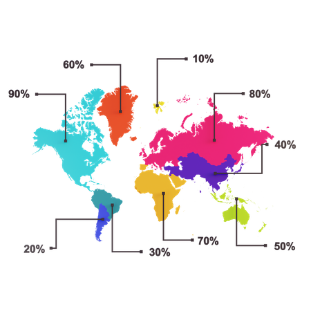 Gráfico do mapa  3D Icon