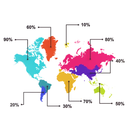 Gráfico do mapa  3D Icon