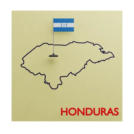 Mapa de honduras  3D Icon