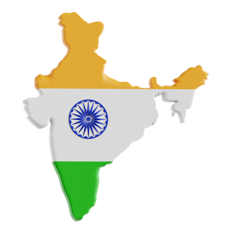 Mapa da Índia  3D Icon