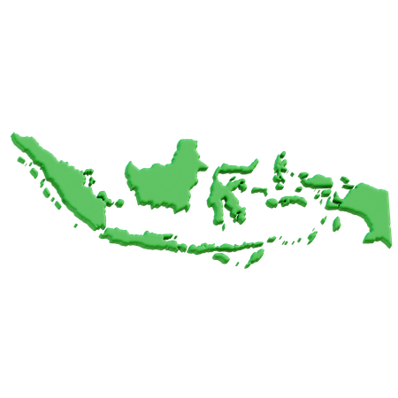 Mapa de indonesia  3D Icon