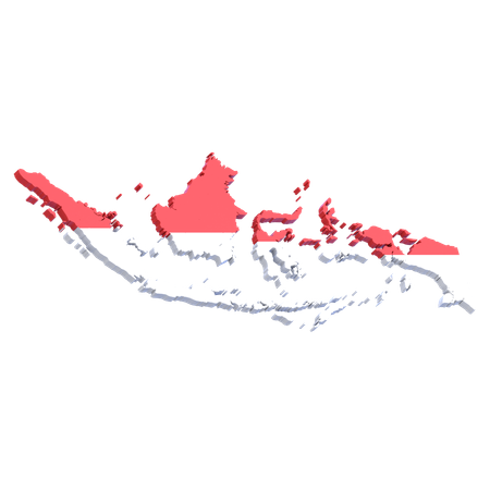 Mapa de indonesia  3D Icon