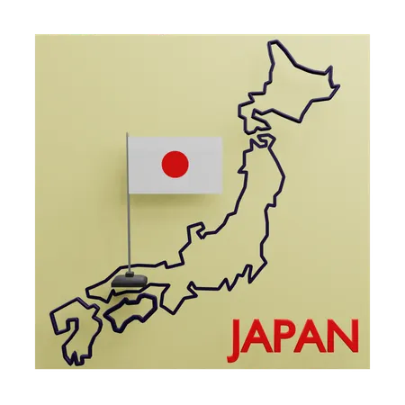 Mapa do japão  3D Icon