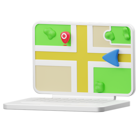 Mapa do laptop  3D Icon