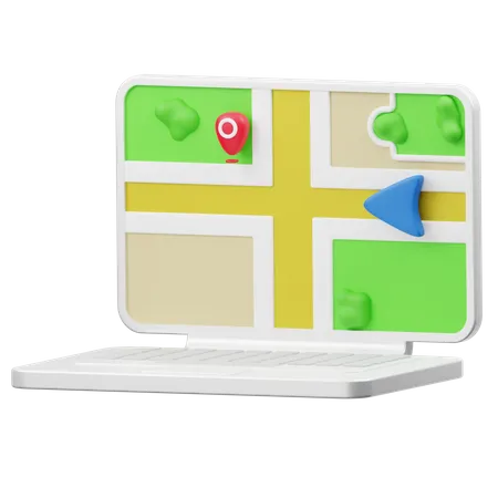 Mapa do laptop  3D Icon