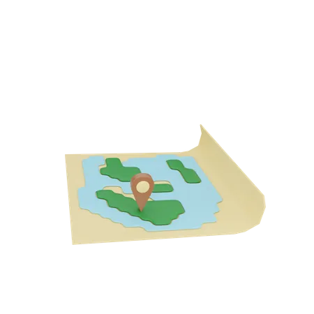 Localização do mapa  3D Icon