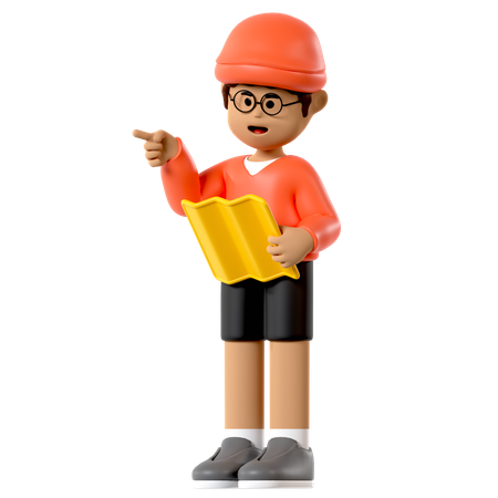 Localização do mapa menino  3D Icon