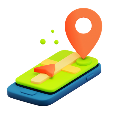 Mapa móvel  3D Icon