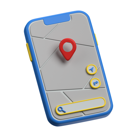 Mapa móvel  3D Icon