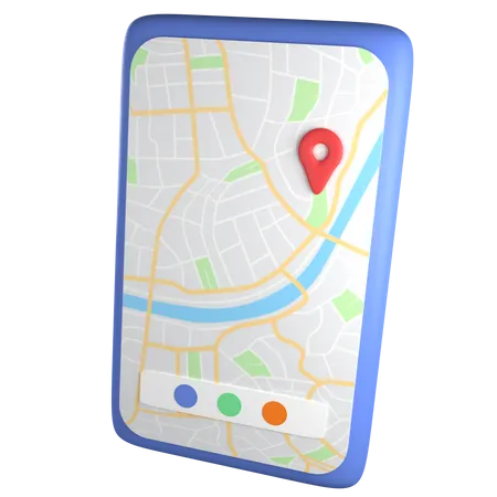 Mapa móvel  3D Icon