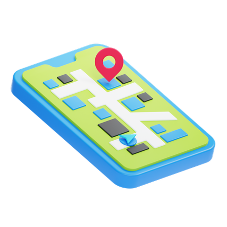 Mapa movil  3D Icon